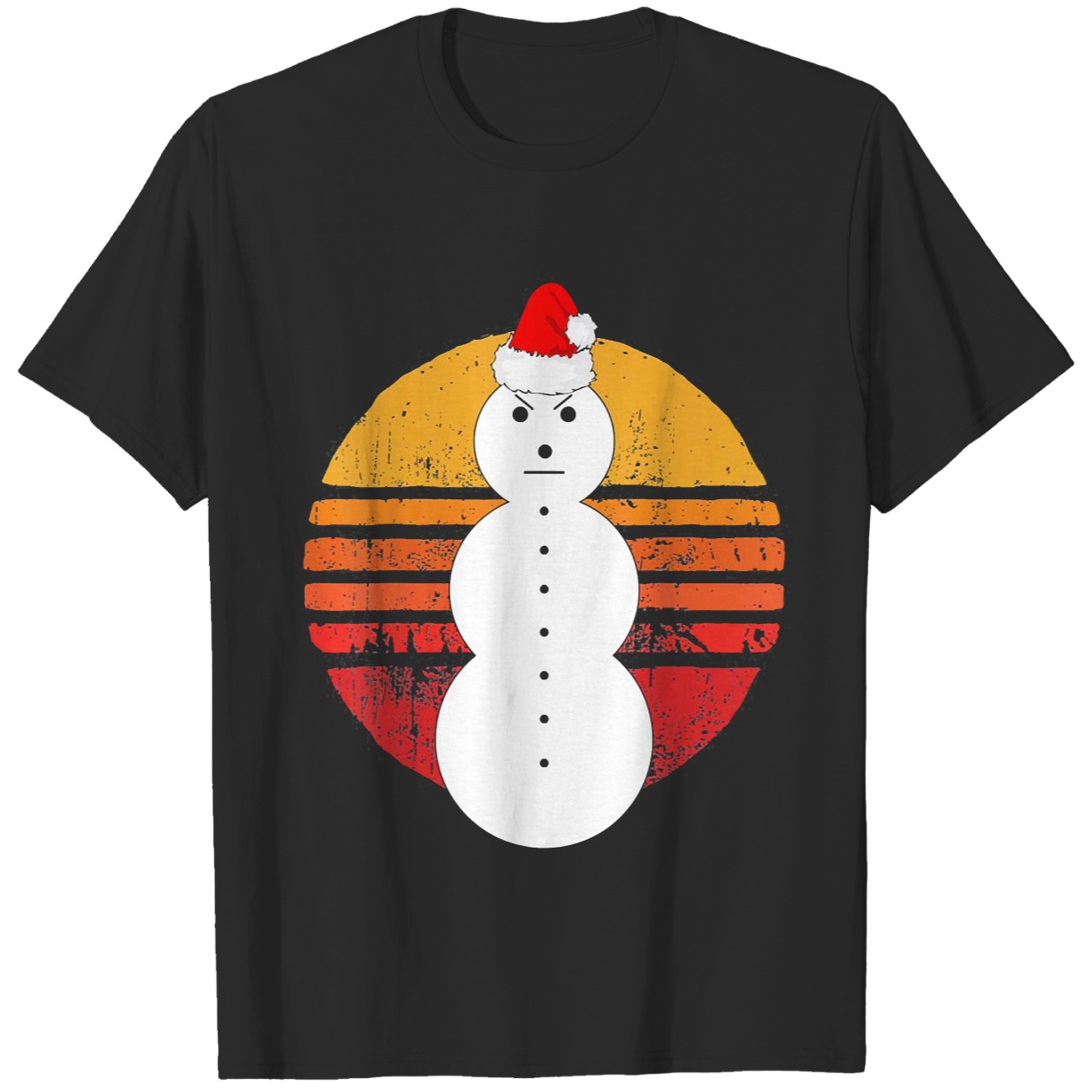 Angry Jeezy Snowman Christmas Graphic Tee DZT