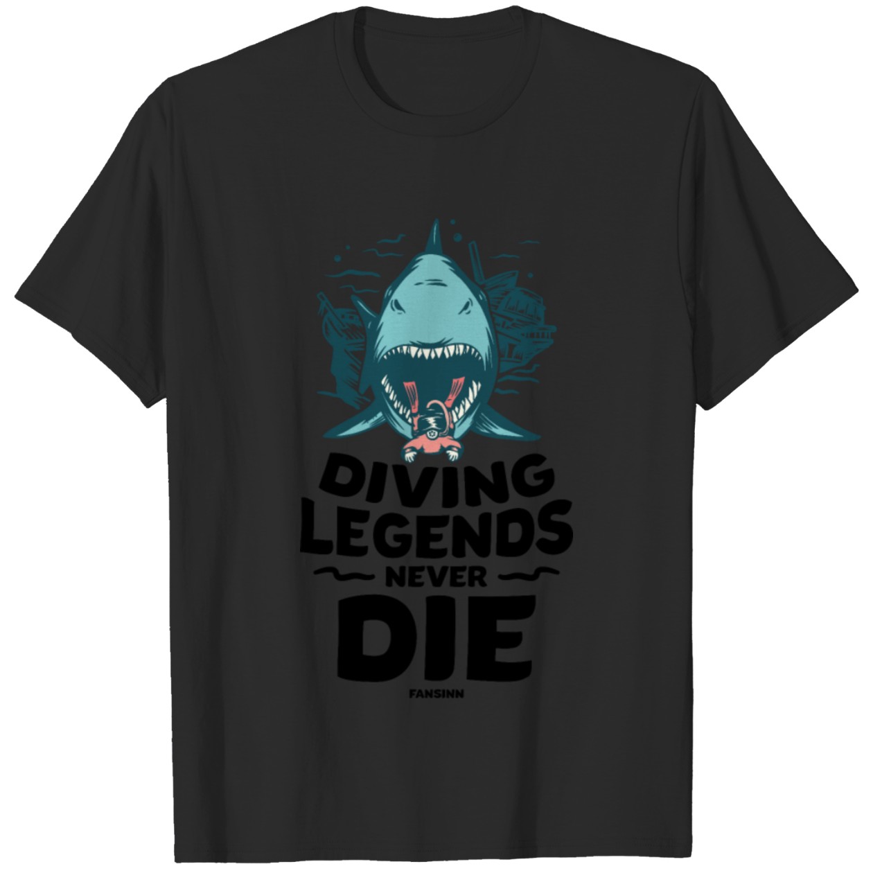 Diving Legends Never Die T-Shirt DZT01