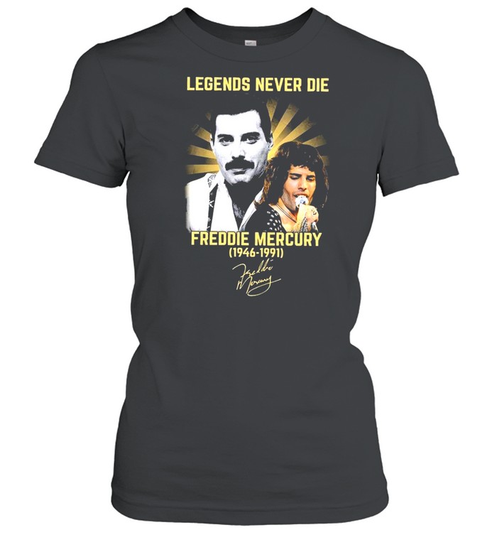 Freddie Mercury Legends Never Die Signature Tee DZT