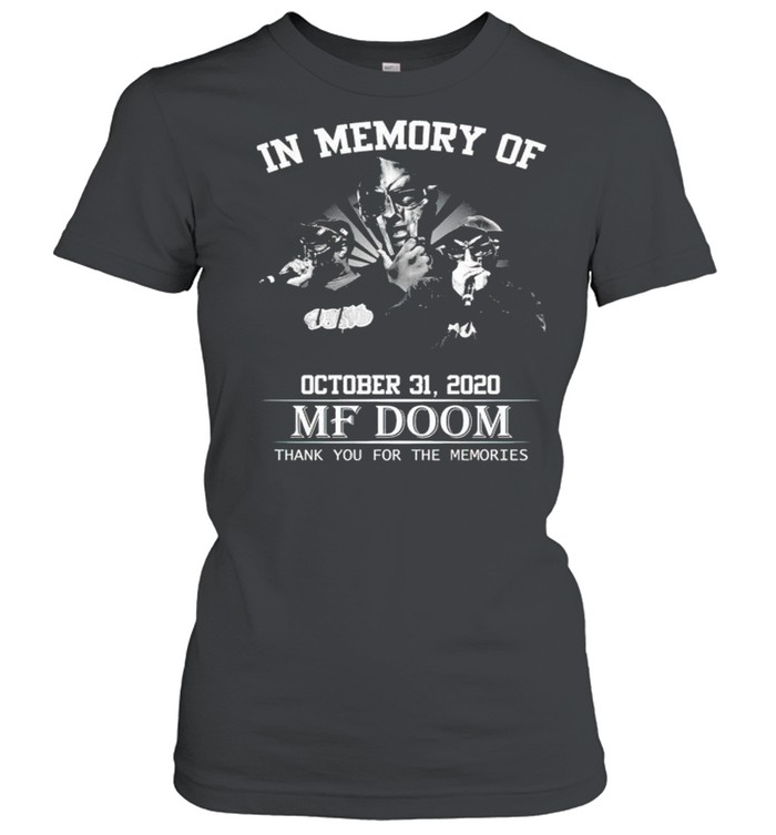 In Memory of MF DOOM Thank You for the Memories Graphic Tee DZT