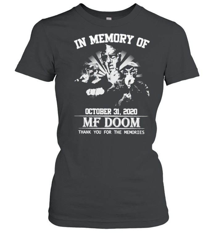 In Memory of October 31, 2020 MF DOOM Thank You for the Memories Graphic Tee DZT