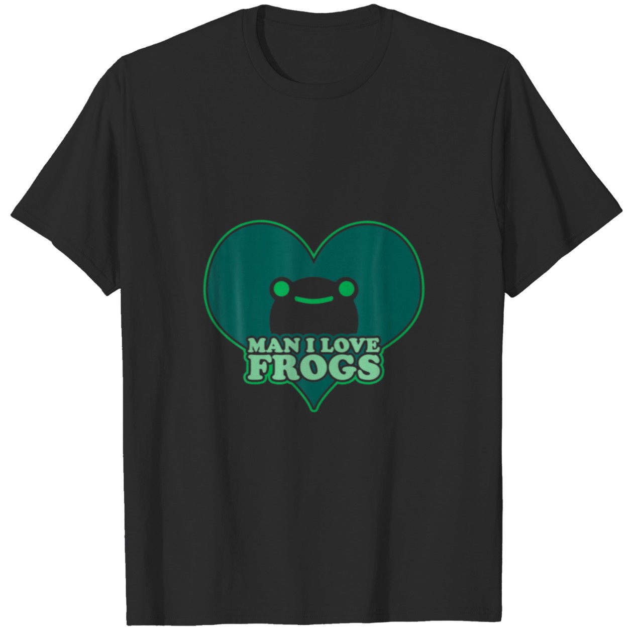 Man I Love Frogs Funny Kawaii Cute Graphic Tee T-Shirt DZT09