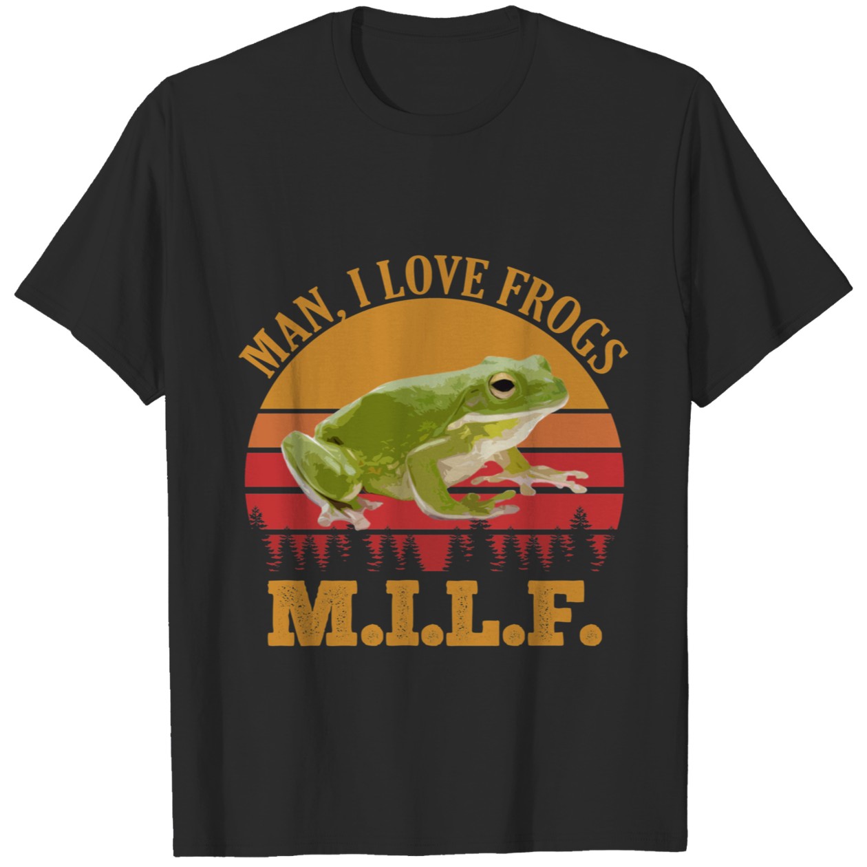 Man I Love Frogs Vintage Graphic Tee DZT
