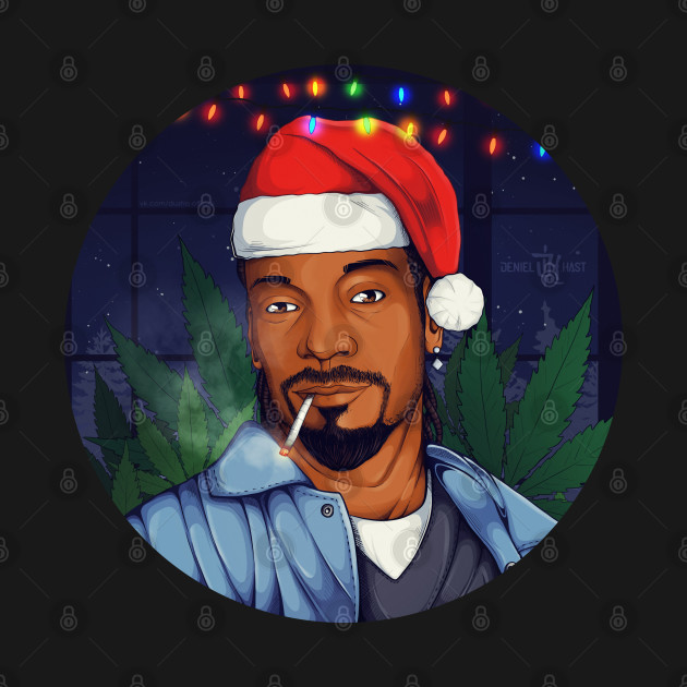 Snoop Dogg Christmas Smoke Weed Graphic Tee DZT