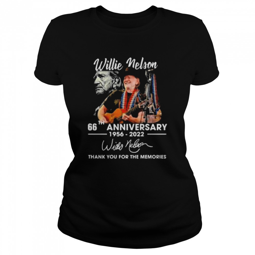 Willie Nelson 66th Anniversary 1956-2022 Thank You For The Memories Signature ShirtDZT